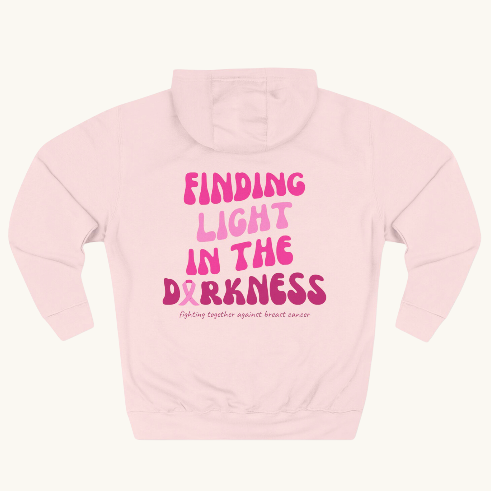 "Finding Light in the darkness" pink sweatshirt